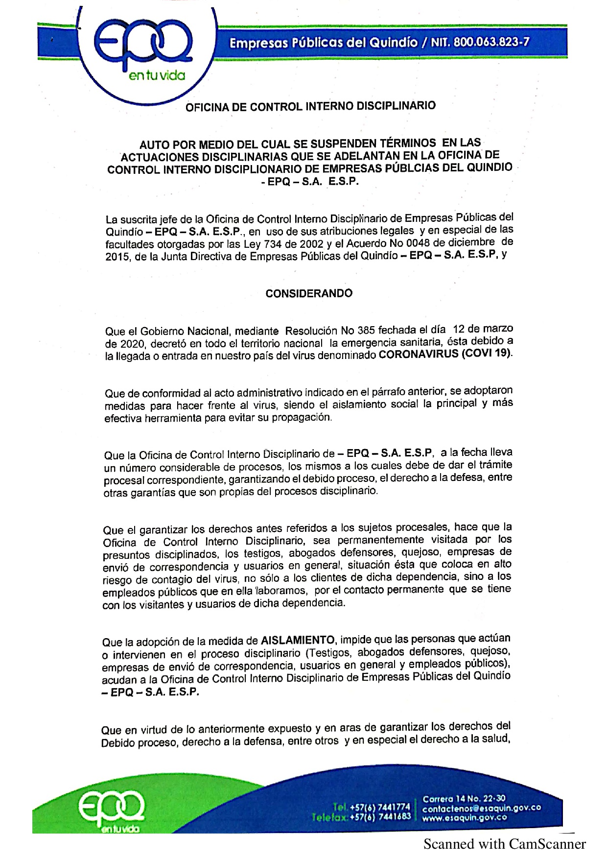 Control Disciplinario 19032020-001